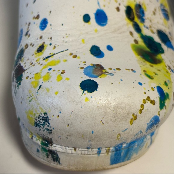 Dansko Professional Paint Splash Leather Clogs Shoes 39 pre-owned - Picture 9 of 13